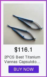 140mm com Pinças Oftálmicas da Cirurgia dos Círculos de 0.5mm Pinça Oftálmica Titanium Scissor 16 High Quality Beleza e saúde
