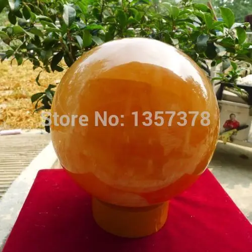 

huij 00326 LBNATURAL CITRINE CALCITE QUARTZ CRYSTAL SPHERE BALL HEALING GEMSTONE