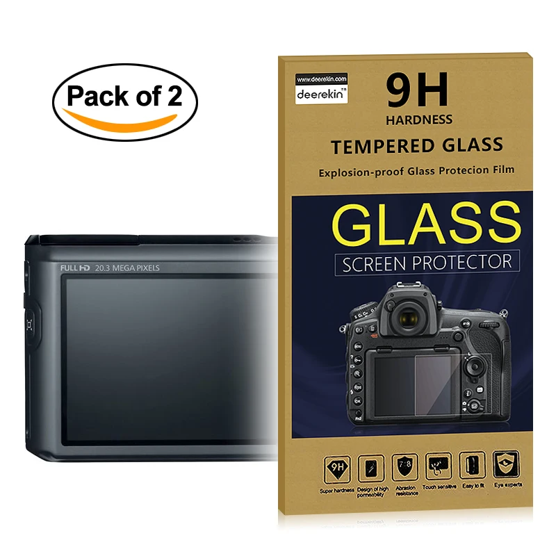 2X Auto-Adesivo 0.25Mm Protezione Dello Schermo Di Vetro A Cristalli Liquidi Per Canon Sx740 Sx730 Hs, Sx720 Hs, Sx710 Hs, Sx610 Hs, Sx620 Hs