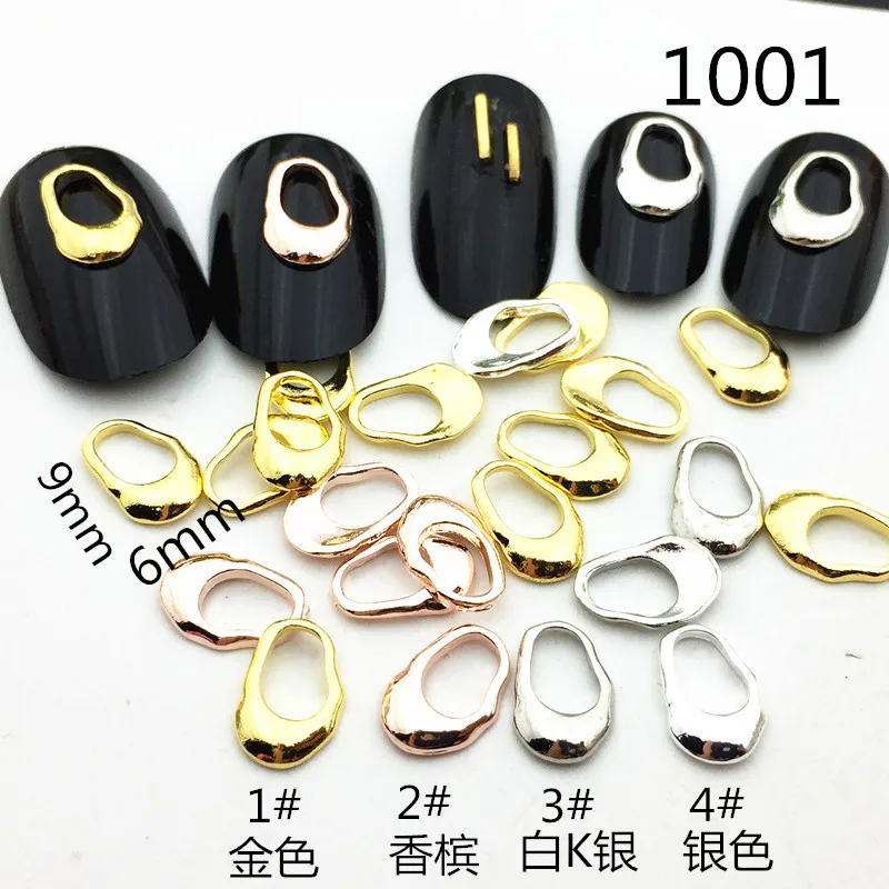 

10Pcs/Lot Japan Punk Style Irregular Drop Tear Frame 3D DIY Metal Alloy Nail Art Deco Nail Stickers/Charms/ Tools for Manicure