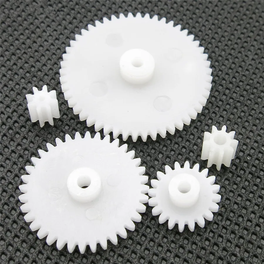 5pcs/pack J360 5 Different Standard Gears 0.5 Module Model Assemble Gear Box Parts White Plastic Gears Russia
