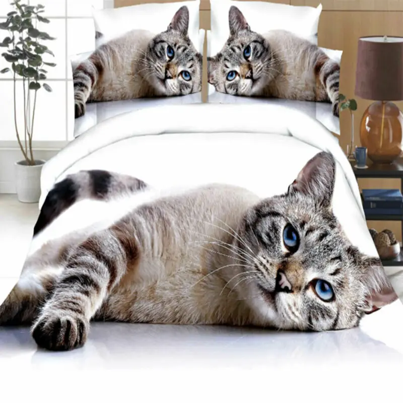 

2019 Newest Animal Photographic Print Duvet Quilt Cover Bedding Set And Pillowcases