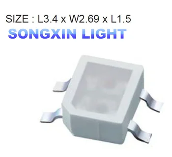 

200PCS 3528 SMD LED Bi-Color R/G red and green 4-pin 1210 double color light light-emitting diode 4PIN SMD LED lamp bead