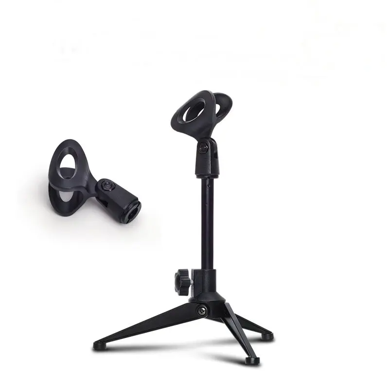 

PC-03 Hot Selling Professional Adjustable Desktop Handheld Table Tripod Microphone MIC Stand Holder with Clip Mount Shock