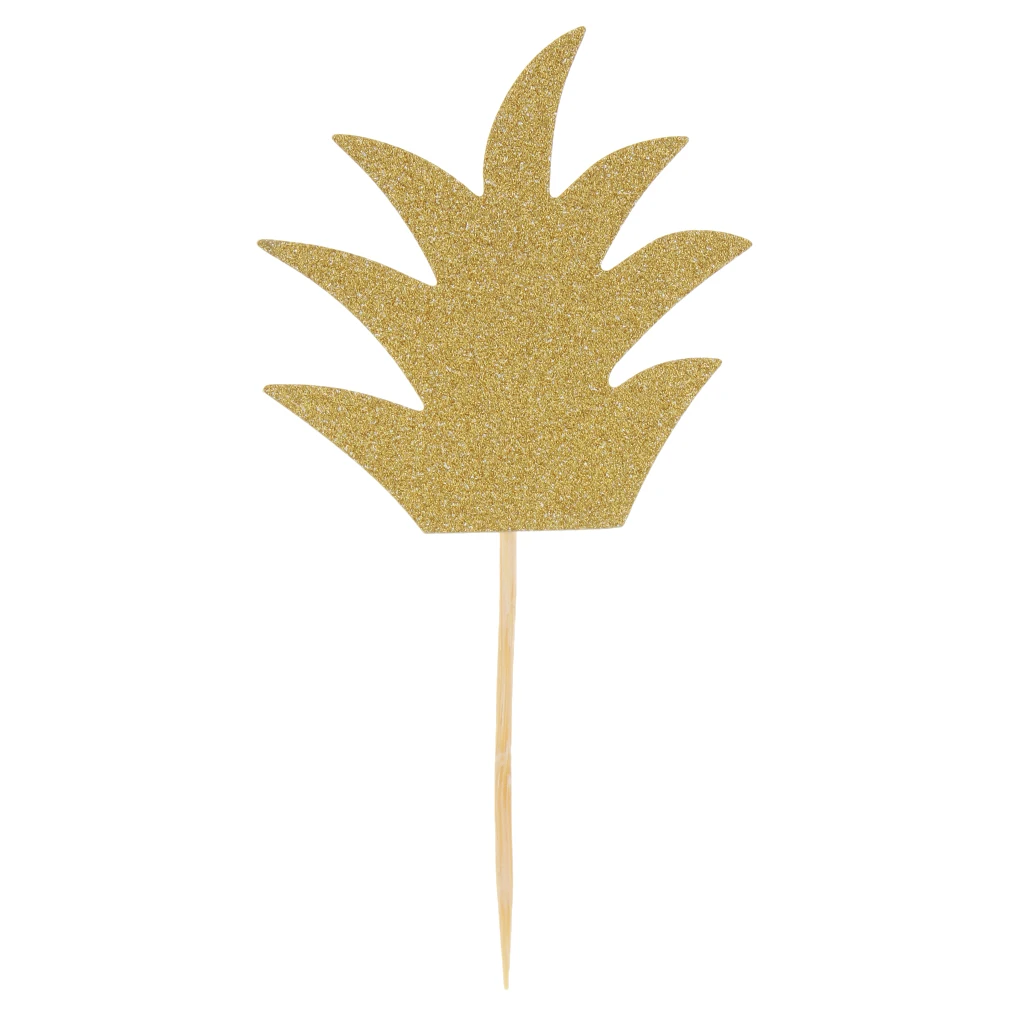 24pcs Glitter Pineapple Cupcake Pick Cake Topper Birthday Party Decor Gold