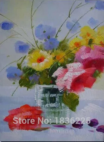 

Hand painted canvas picture flower canvas oil painting Canvas Oil Painting canvas modern painting with a knife for home decor