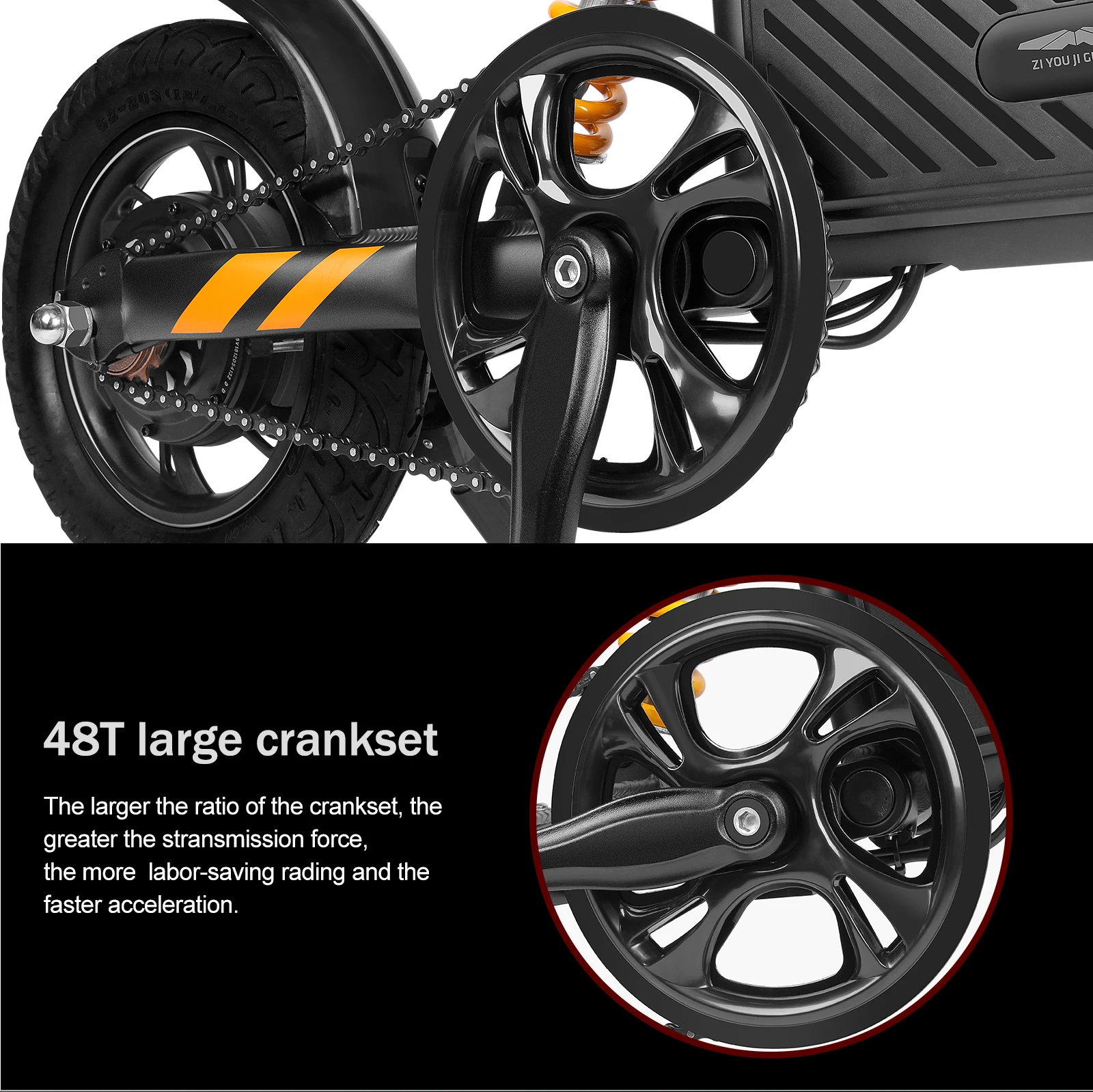 Best Portable Electric Scooter Folding 2 Wheels Electric Bicycle 12 Inch 250W 36V Max 25KM/H Adults Black Electric Bike Bicycle 5