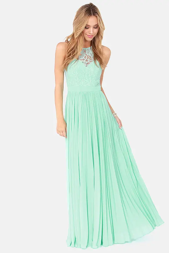 Mint Green Floor Length Dress