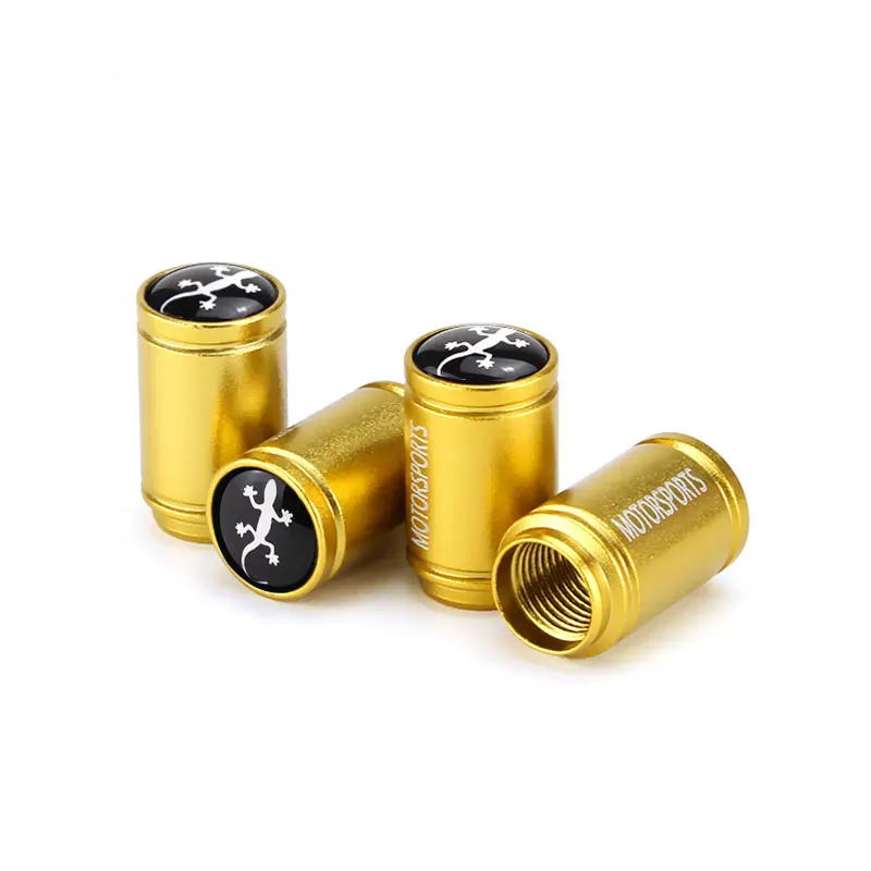 Car Tire Valve Caps General for Audi A3 A4 A5 A6 Q3 Q5 Q7 S3 S4 S5 Gecko Logo Matt Alloy Auto Wheel Air Stem Cover
