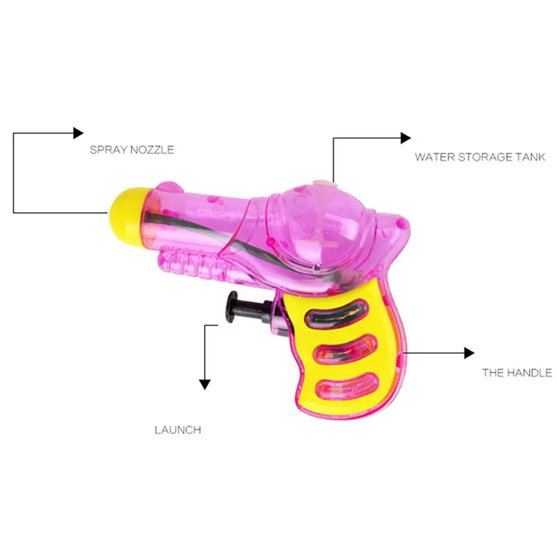 Карманный Прозрачный водяной пистолет 10 см, пистолет-распылитель, открытый ручной детский банный плавательный бассейн Ванна, Пляжная игрушка, распыление