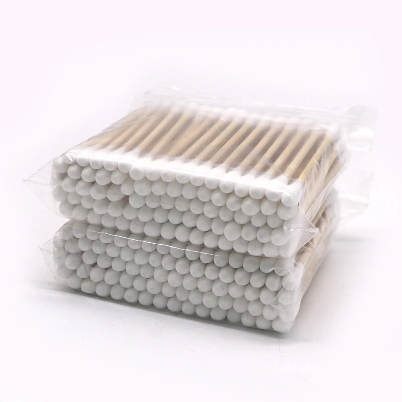 

2Pack Wood Cotton swab Head Health Makeup Cosmetics Ear Sticks Clean Jewelry Clean Cotton Swab Stick Buds Tip For Medical