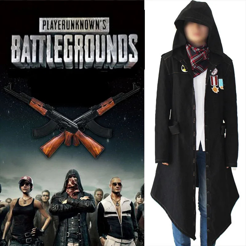 PUBG Player Unknown's Battle Grounds костюмы Длинное Ковбойское пальто Джинсовая куртка Осень