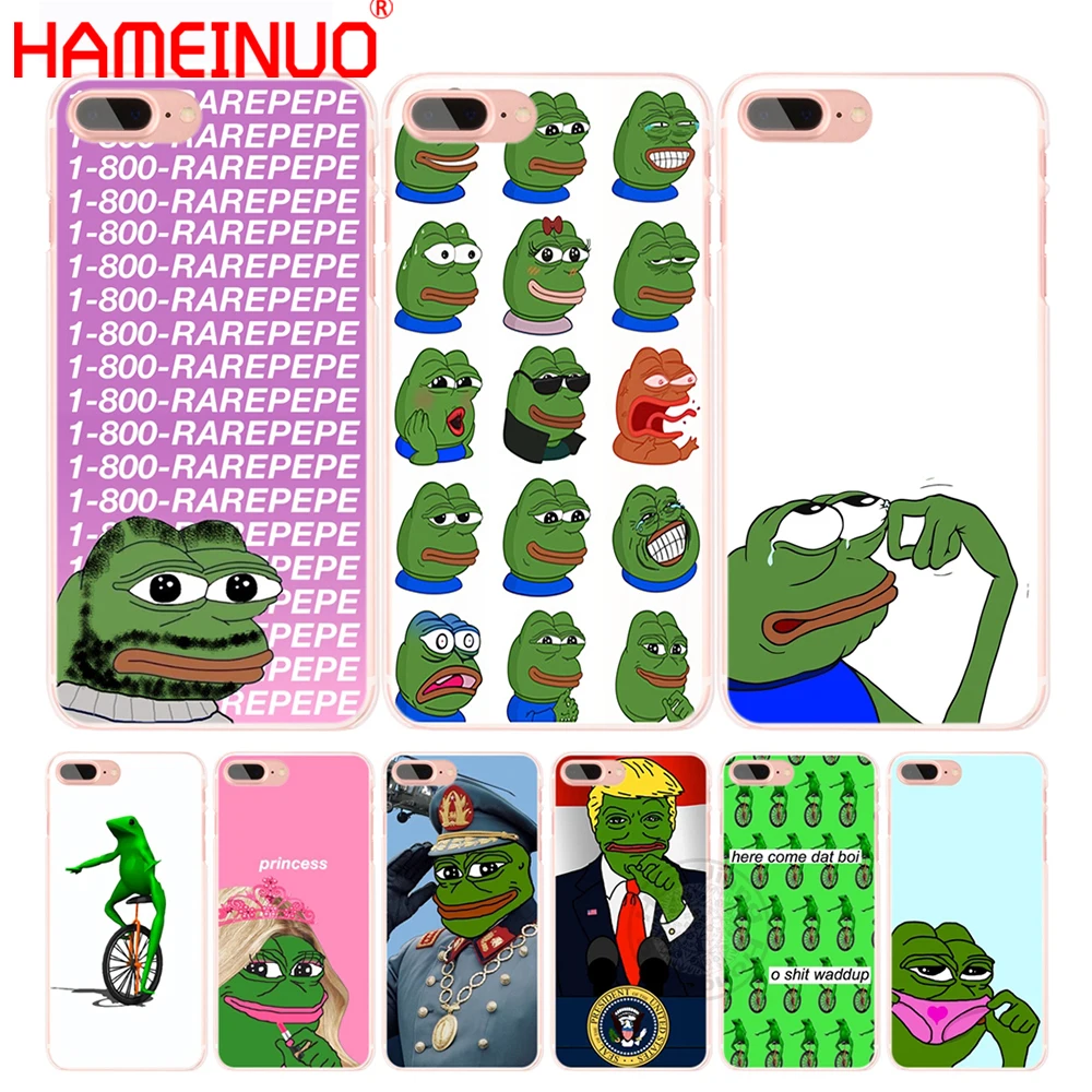 

HAMEINUO Internet Meme Smug Frog Pepe cell phone Cover case for iphone 6 4 4s 5 5s SE 5c 6 6s 7 8 X plus