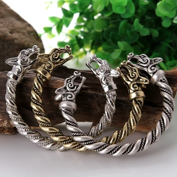 

Vintage Nordic Viking Bracelet Pagan Wolf Bangle Wristband A symbol of the vikings Best Friend