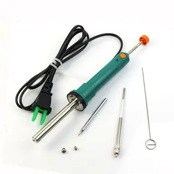 

Hot!1pc High Quality 36W 220V Electric Vacuum Solder Sucker Welding Desoldering Pump With Iron Head US Plug Random Color