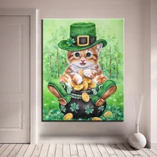 Маслом по номерам DIY фотографии Рисунок супер милый кот окраска на холсте Ручная Framework Стены Модульная краски картины декор