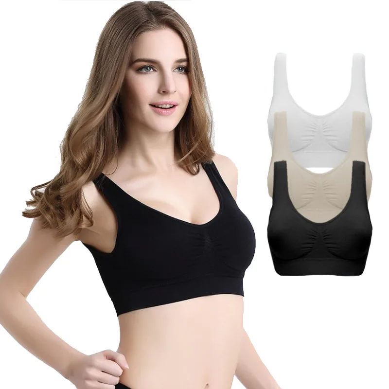 

Single Layer Seamless Women Sports Underwear Running Fitness Yoga Bra Gather Shockproof Plus Size Fixed Shoulder Strap Vest XL