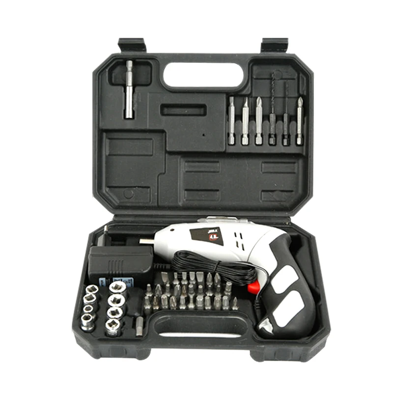 45pcs electrician drill screwdriver power tool accessories household 4.8V rechargeable hand tool box set multi tool kit DN156 (25)