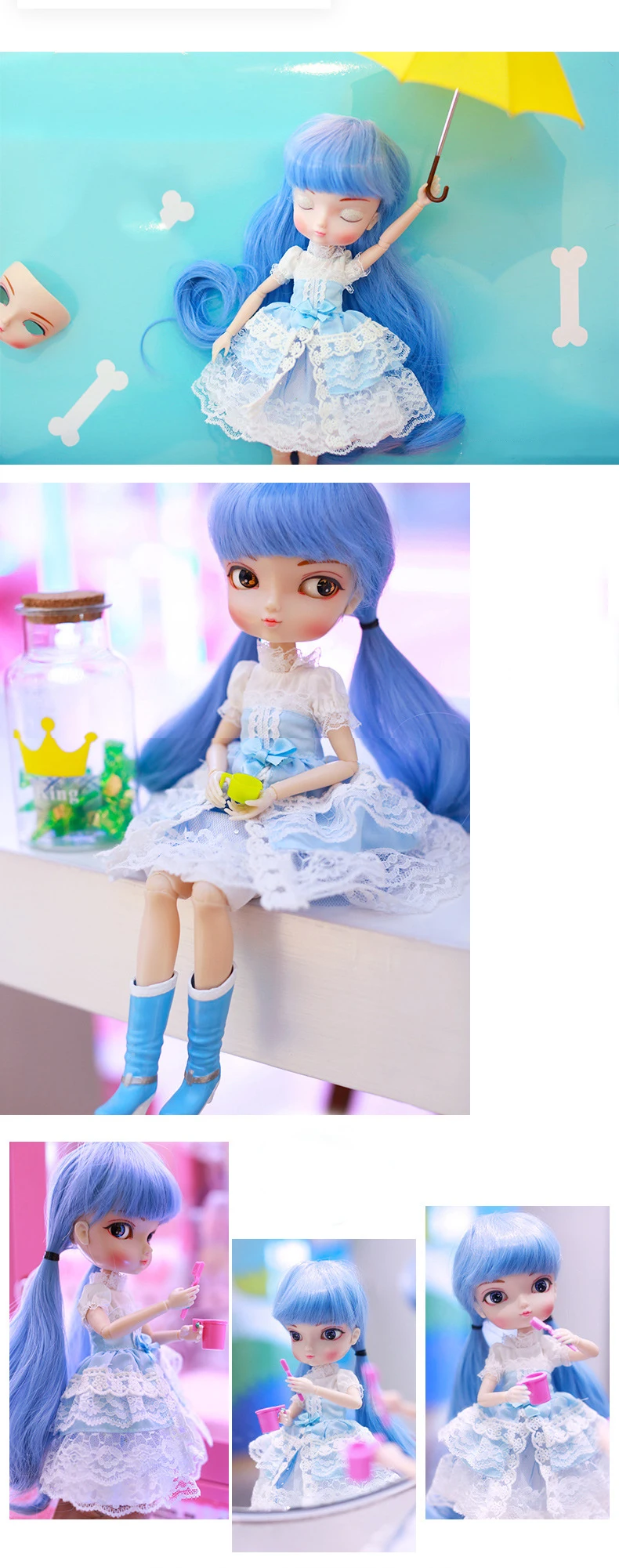 DIY подвижные Refittable 35 см 1/6 Bjd Sd Bbgirl куклы игрушки Дети суставы куклы-игрушки для девочек Подарки на день рождения для детей