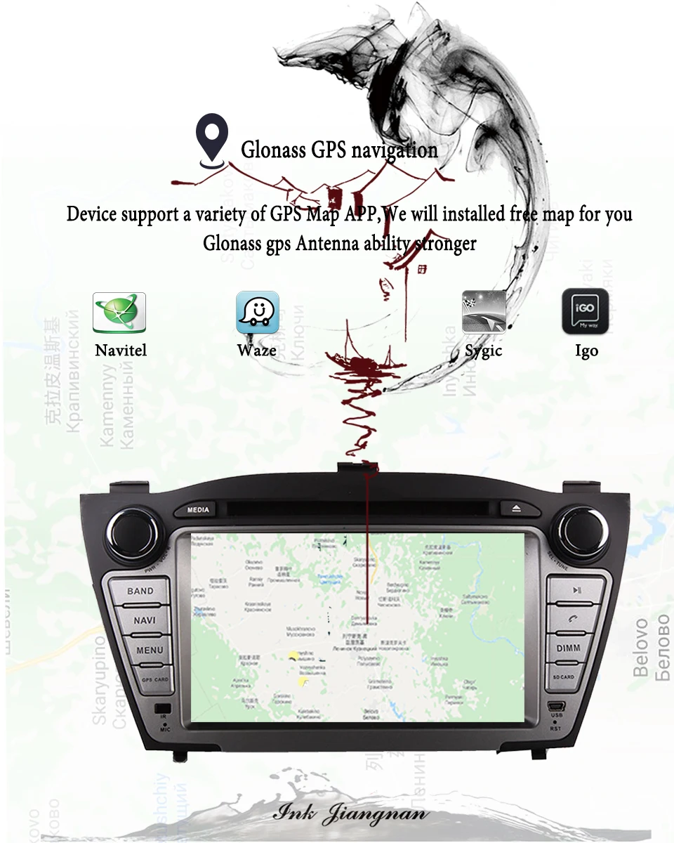 Best 2 din Android 9.0 car radio Stereo for HYUNDAI IX35 New Tucson 2009-2015 car dvd player gps navi with 4G RAM 64G ROM Map Car PC 8