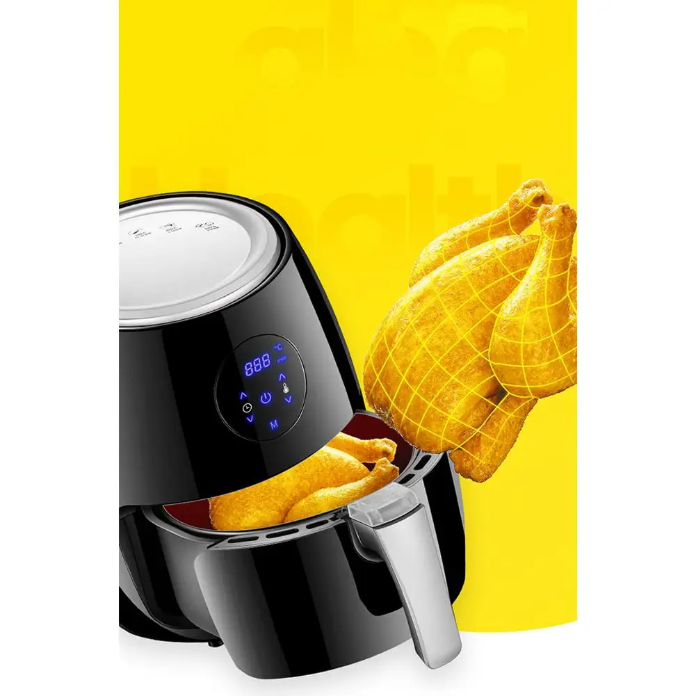Adoolla 220V 3.8L Household Intelligent Touch Screen Smoke-Free Electric Fryer