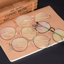 Ретро овальные очки в ретро-стиле с полой оправой для мужчин и женщин, красные модели очков, Корейская версия большой коробки