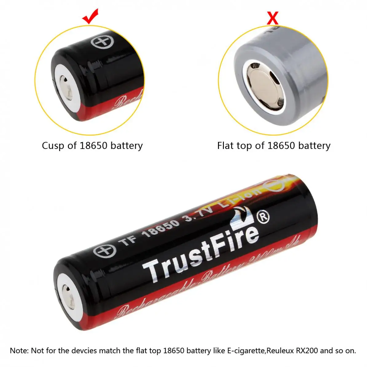 2 шт./лот TrustFire 3,7 V 18650 2400mAh литий-ионная аккумуляторная батарея с защищенной печатной платой+ Портативная Батарейная коробка