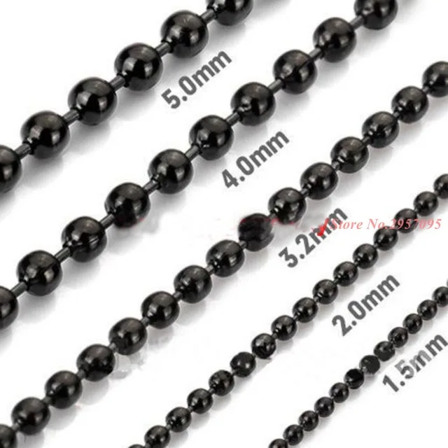Black Color Stainless Steel Necklace For Men Jewelry Wholesale Trendy
