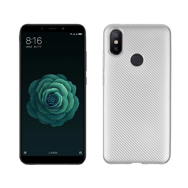 carbon fiber silicone case xiaomi mi 6x (7)