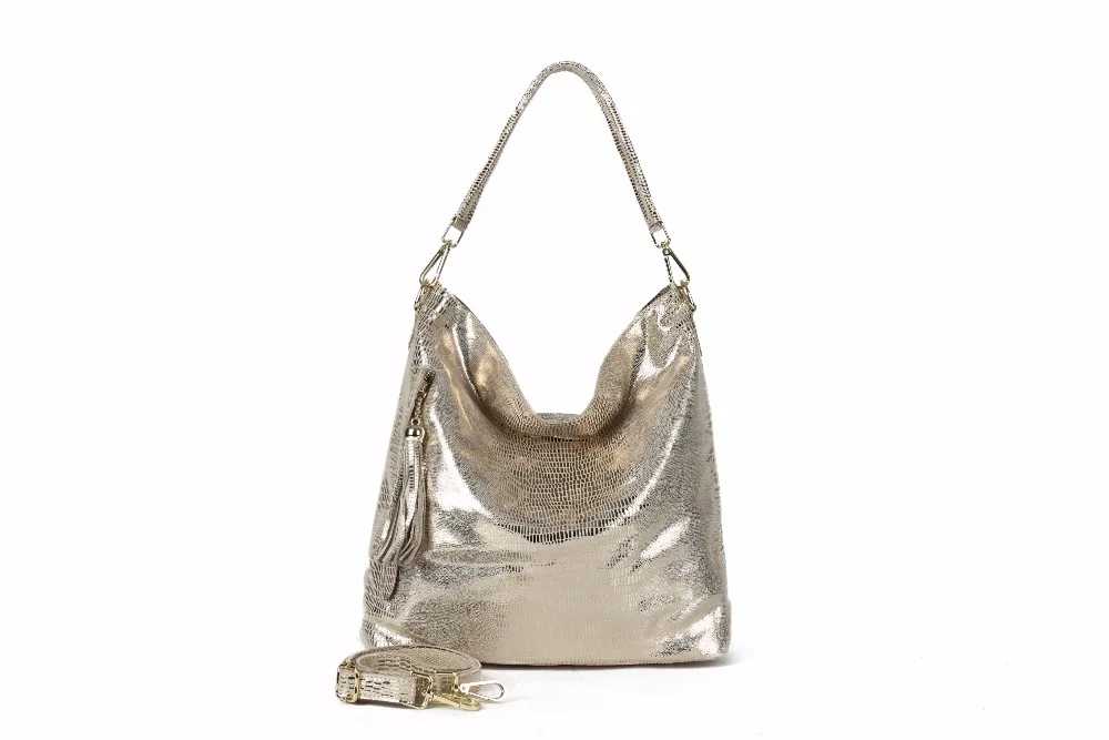 Arliwwi брендовая дизайнерская натуральная кожа мягкая Вместительная женская сумка на плечо высокое качество бежевый серебряный золотой дамские сумки новая мода