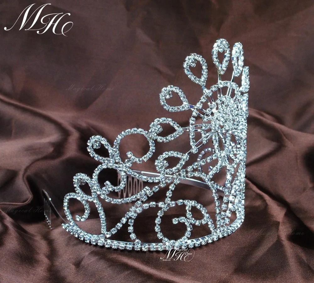 Тиара Свадебная с цветами и гребнем 5 дюйма для выпускного вечера|bridal tiara|tiara