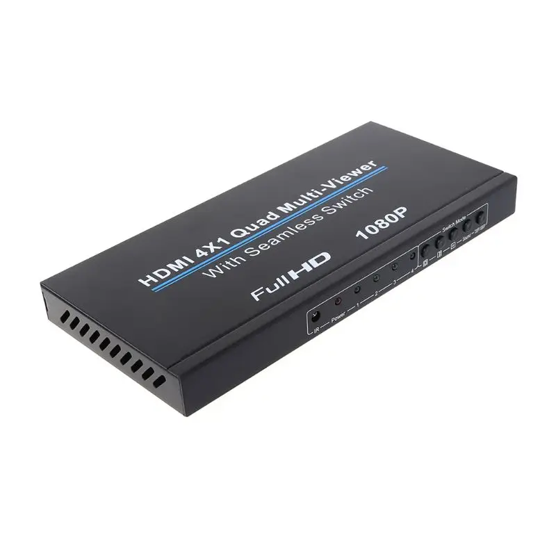 

New HDMI 4x1 Quad Multi-viewer Full 1080p Switcher Seamless Multiviewer Switch IR Screen Splitter Converter