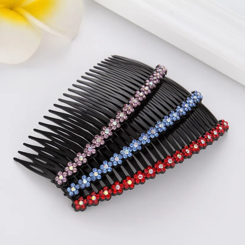 

New Women Cute Headwear Liu Haifa Comb Insert Korean Hair Jewelry Plate Hair Combs Rhinestone Clips Hairpns Hairs Accessories