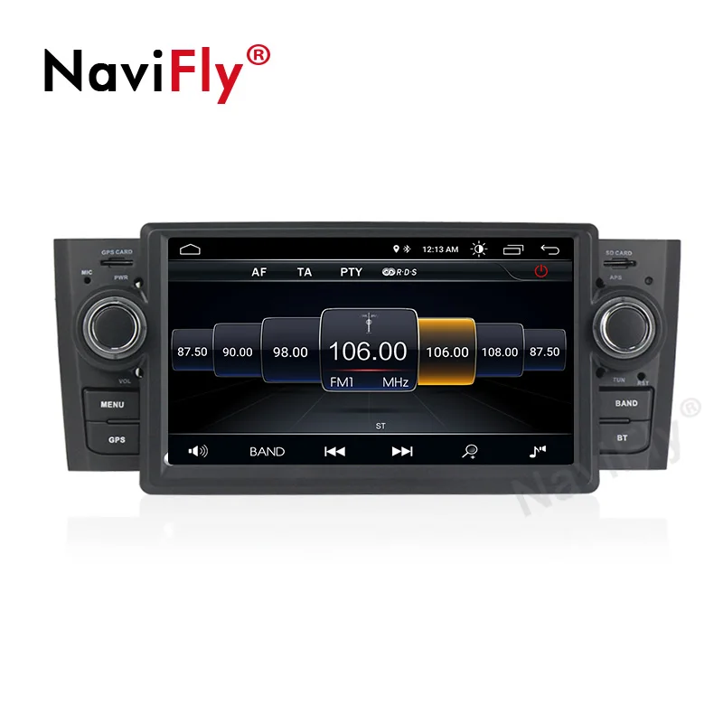 Clearance Navifly Car DVD GPS Android 8.1 Car Radio 1 Din Multimedia Player Navigation For Fiat/Grande/Punto/Linea 2007-2012 Radio FM SWC 3