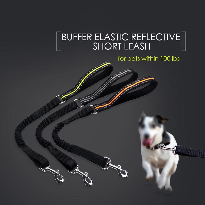 Dropshipping Reflective Short Dog Leash Striped Extendable Dog Lead for