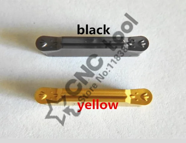 10PCS MRMN200/MRMN300/MRMN400/MRMN500 Double Circular Arc Yellow Carbide inserts cnc grooving cutting insert for Grooving Holder |