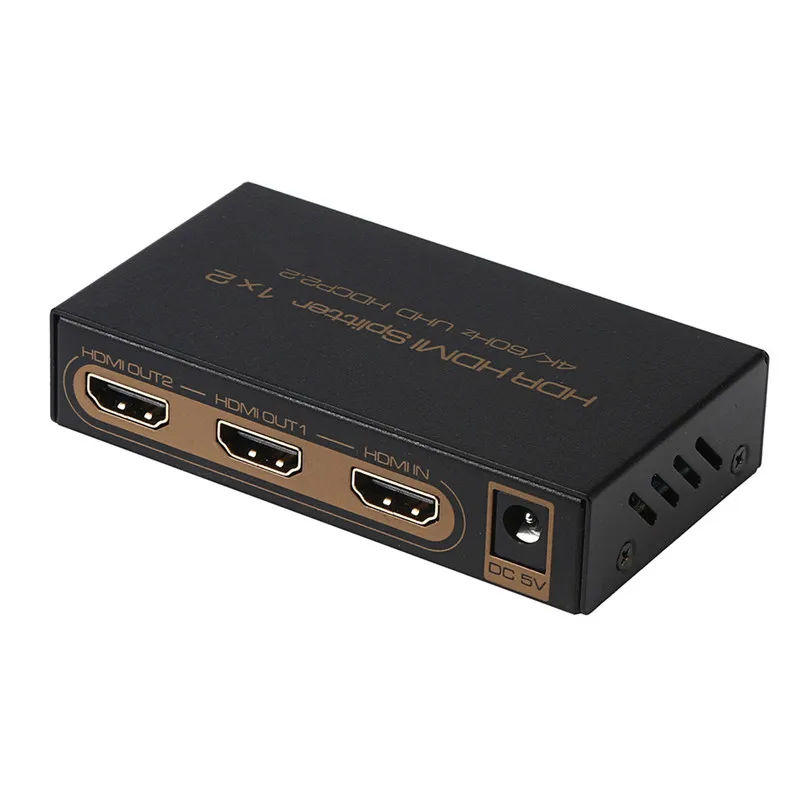 

4K*2K HDR HDMI Splitter 1x2 3D HDTV HDMI 2.0 Amplifier 1080p 1 in 2 out H5TYa