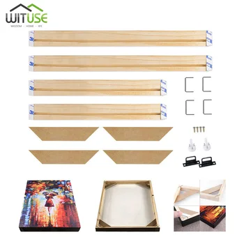 

Wooden Frame For Canvas Oil Painting Nature Wood DIY Canvas Frame Picture Frame For Bar Oil Painting Wall Art Multiple Sizes