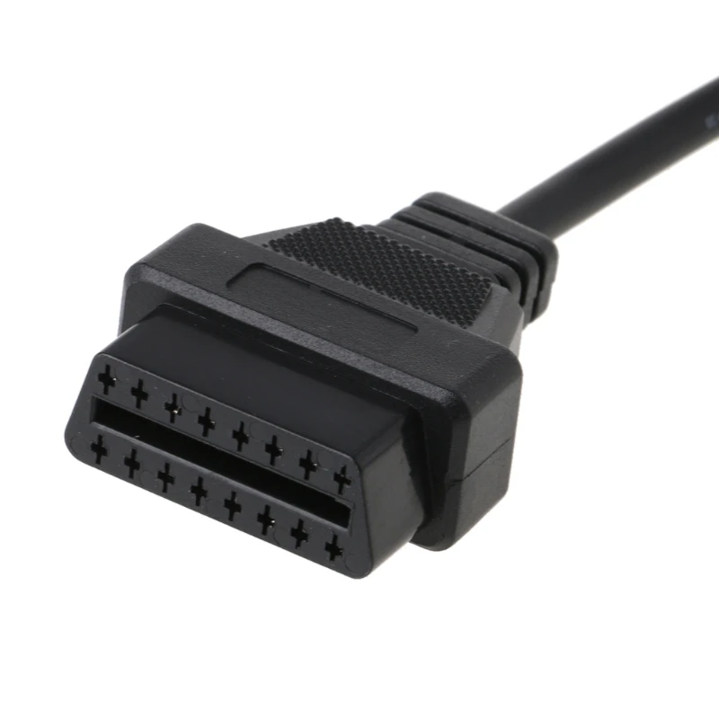  Auto Compatible Diagnostic Connector Adapter for Car OBD2 3Pin to 16 Pin Female Cable