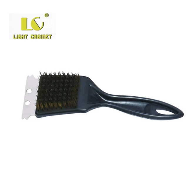LC high Grade BBQ Grill Brush deep clean steel brush soft steel brush non slip handlebbq grill