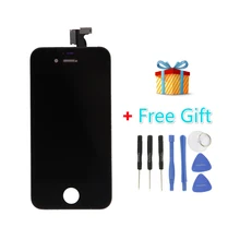 iPartsBuy 3 in 1 for iPhone 4 (LCD + Frame + Touch Pad + Free Gift ) Digitizer Assembly(Black)
