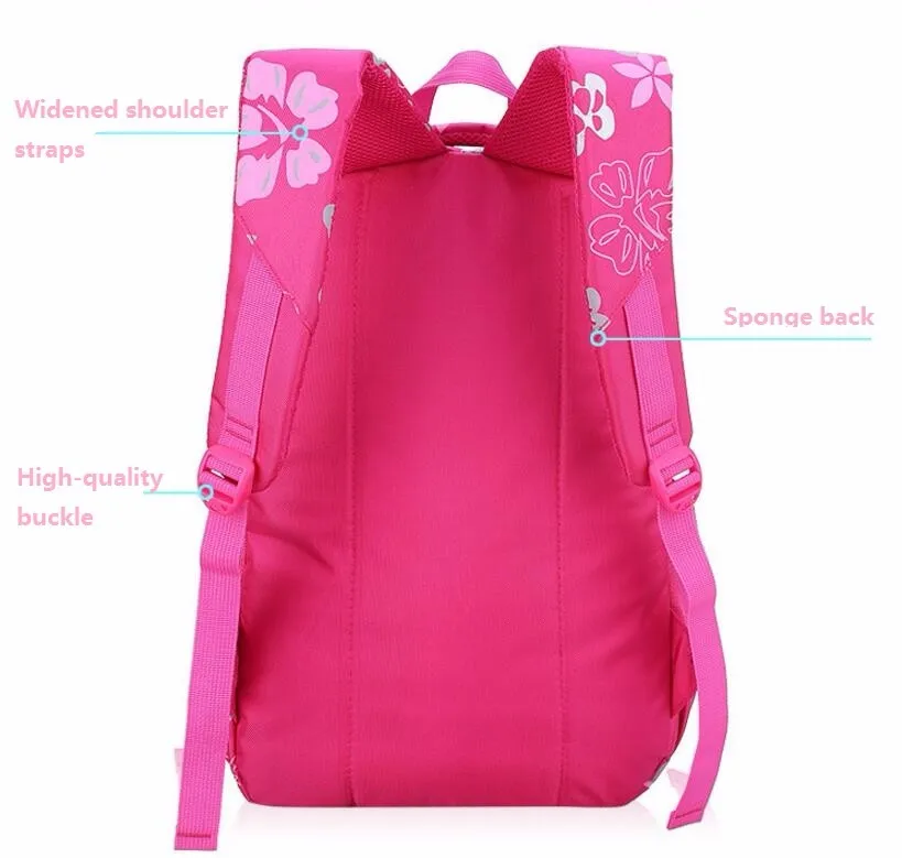 Новые цветочные школьные сумки для девочек, рюкзак для детей, школьный рюкзак для начальной школы, качественный нейлоновый водостойкий рюкзак, женский рюкзак