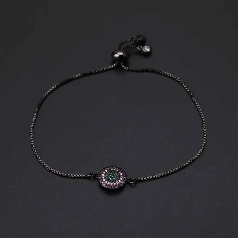 1 шт. микро паве Циркон розовый женский браслет с кристаллами ползунок цепи розовое золото цвет браслеты с подвесками для женщин ювелирные изделия подарок