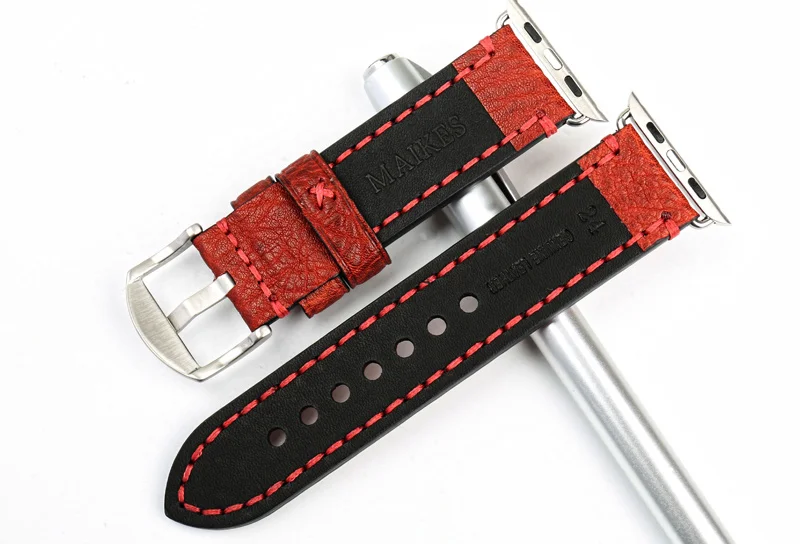 MAIKES кожаные ремешки для часов Apple Watch Band Series 44 мм 40 мм аксессуары для часов Ремешок для часов аpple 42 мм 38 мм iWatch 4 3 2 1