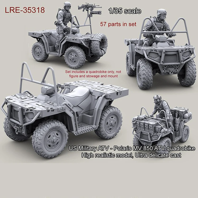1/35 Resin US Military ATV Quadrobike Vehicle W/Accessories Unpaint Unassembled 
