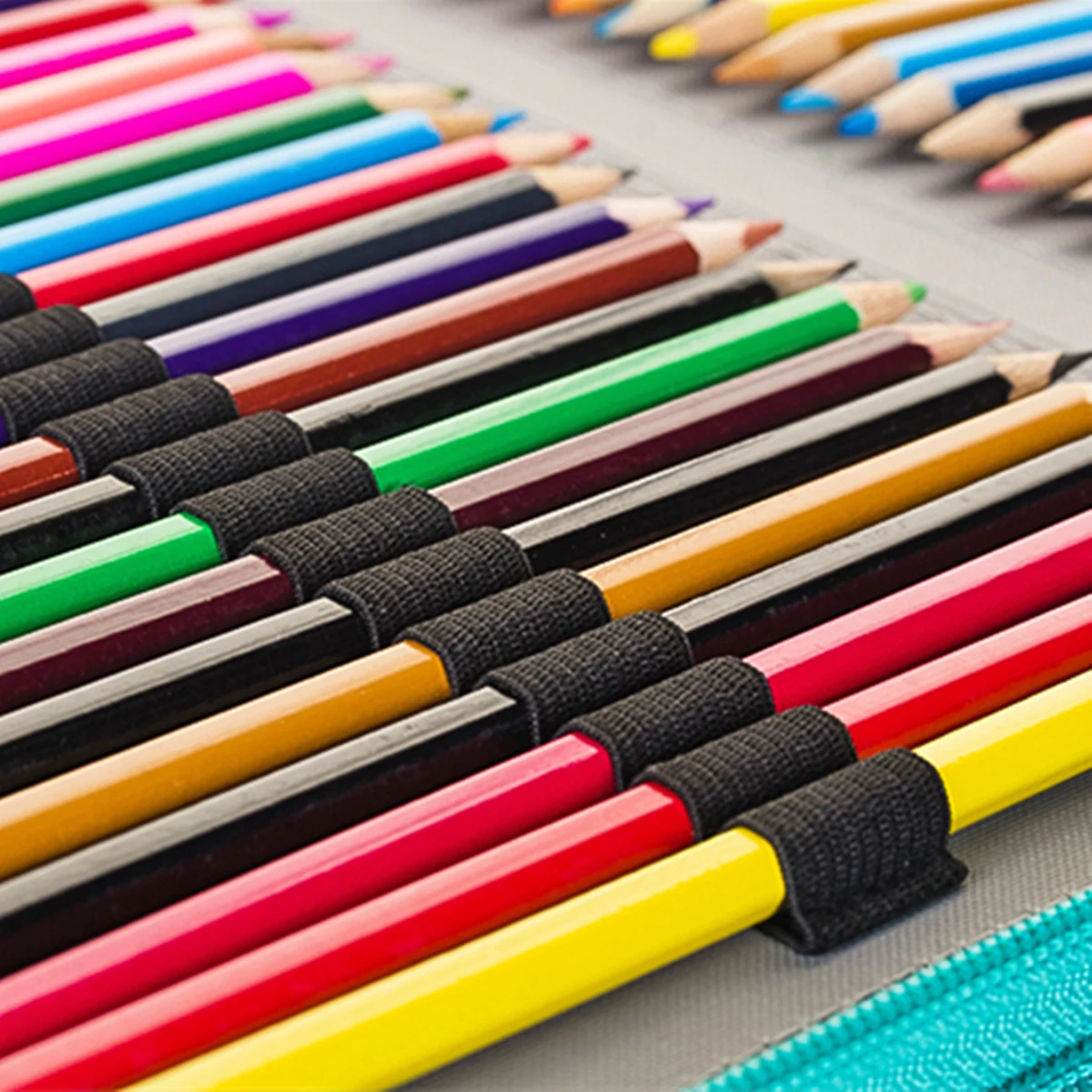 120 Slots Pencil Case Cosmetic Makeup Bag Storage Travel Zipper Pouch Student Stationery