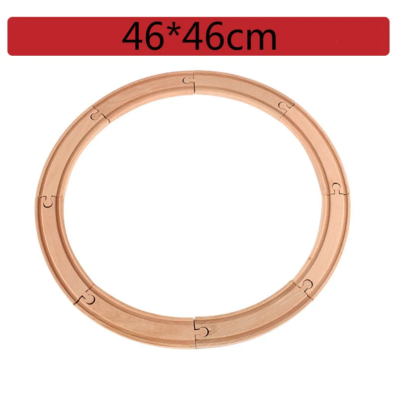 

Wooden Train Track Set Compatible Ring Track Circular Orbit Assemble Accessories Magnetic Small Train Puzzle Toys for Children