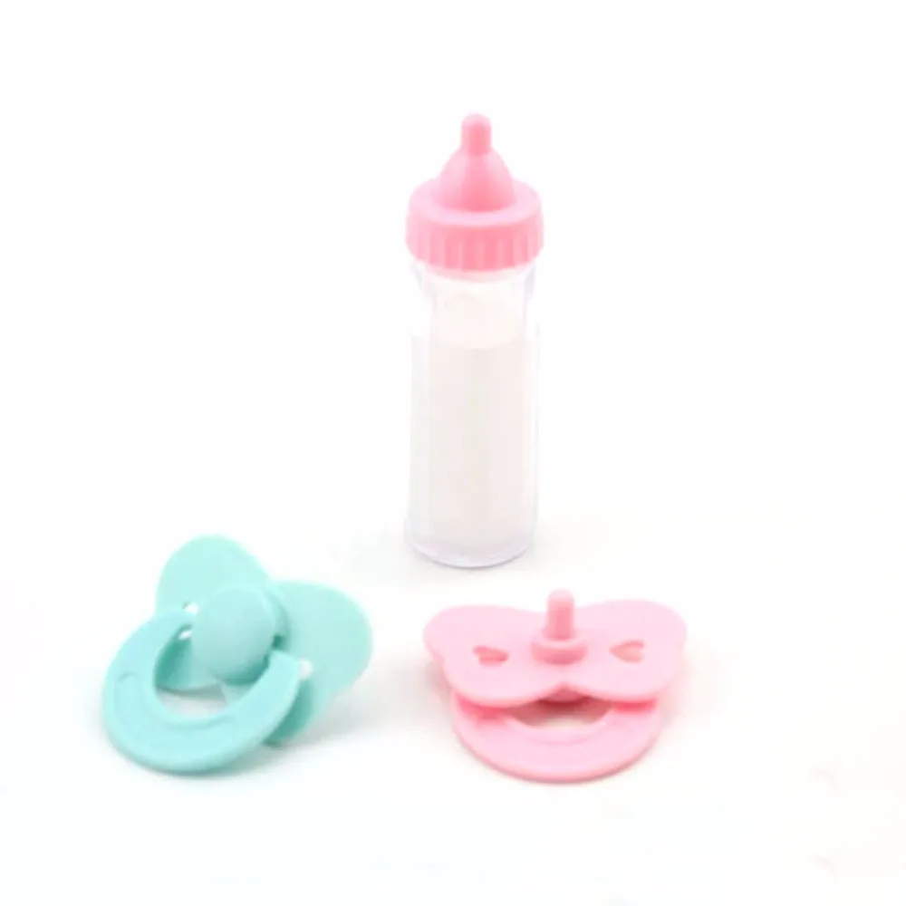 3 Pcs/Set Feeding Bottle And Pacifiers For Reborn Baby Dolls Magic