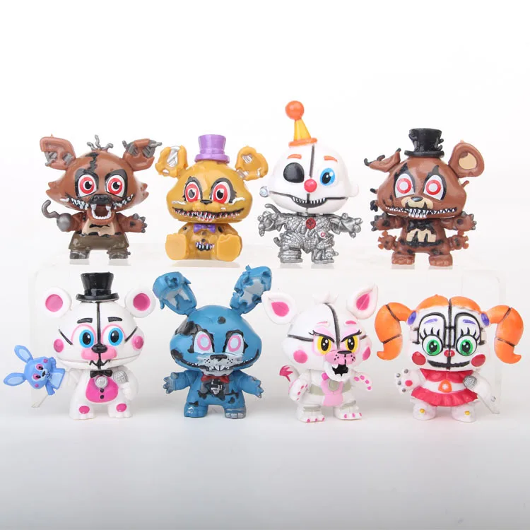 

New Five Nights at Freddy's Bonnie Foxy Freddy Fazbear Bear Toys Figure 6pcs/set