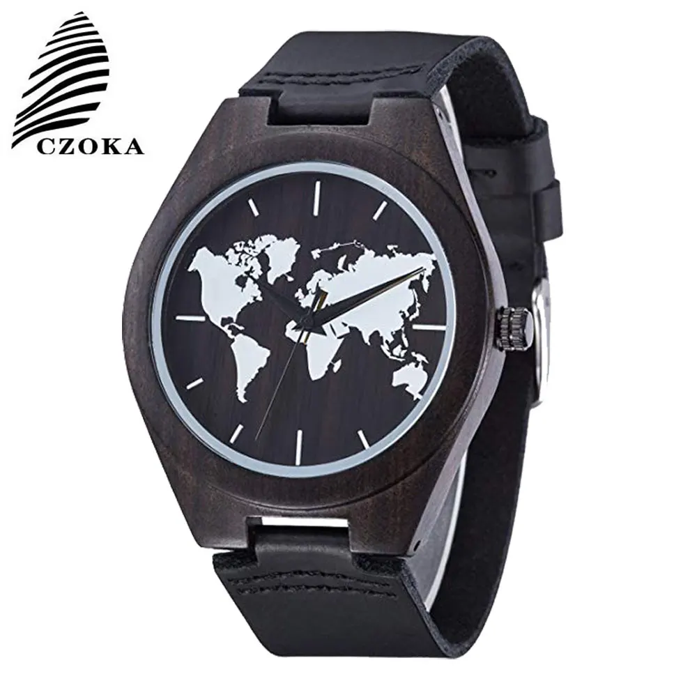 

CZOKA Map Design Quartz Watch Relojes Para Mujer Wrist Watch Leather Clocks Reloj Mujer Relogio Feminino Ladies Women's Watches